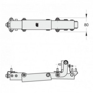 Joint d'assemblage articulé pour système portail pliant