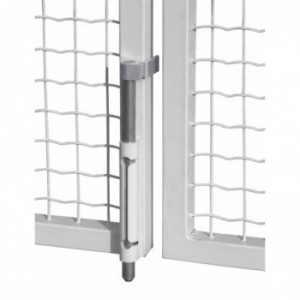 Verrou de sol - tige en aluminium - guide en aluminium blanc - Système quick-fix - toutes dimensions (n'existe plus en 9010)