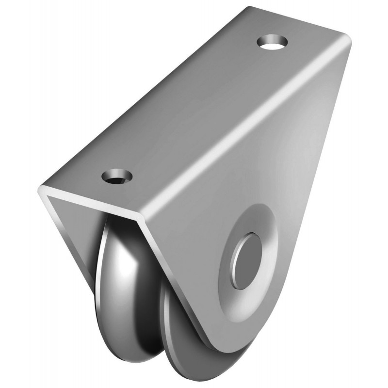 Galet gorge 1 2 ronde - support à visser