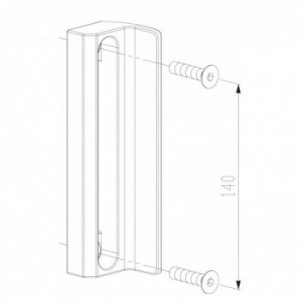 Gâche type SMKL - profil de 40mm