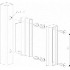 Gâche standard Locinox pour porte battante - verte - pour tube de 80 à 100mm (Jusqu'à rupture de stock)