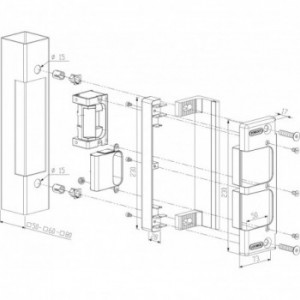 Gâches type SE EMIS - SE RUPT - profil 50mm et plus