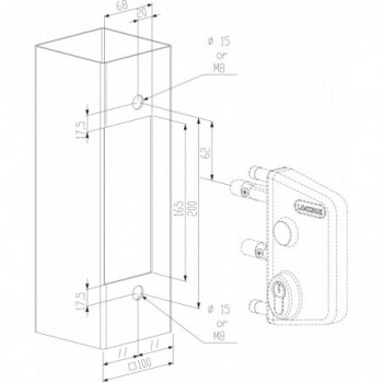 Gâches type SE EMIS - SE RUPT - profil 50mm et plus
