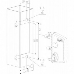 Gâches type SE EMIS - SE RUPT - profil 50mm et plus