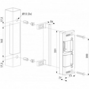Gâches type SE EMIS - SE RUPT - profil 50mm et plus