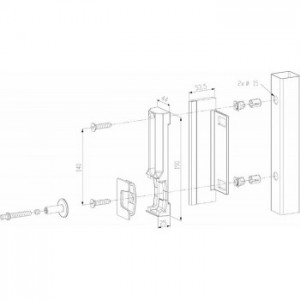 Gâches type SHKL - profil 40 50mm