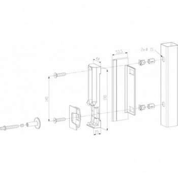 Gâches type SHKLQF - profil 40mm et plus