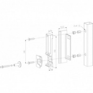 Gâches type SHKLQF - profil 40mm et plus