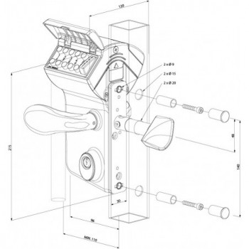 Serrures type LLKZ V2 - profil 100mm