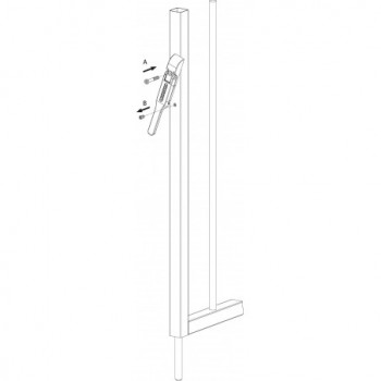 Verrou de sol intégré pour profil de 60x40mm