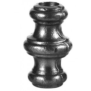 Garniture pour barreau - ø38mm - trou ø14,5mm - hauteur 63mm - acier brut