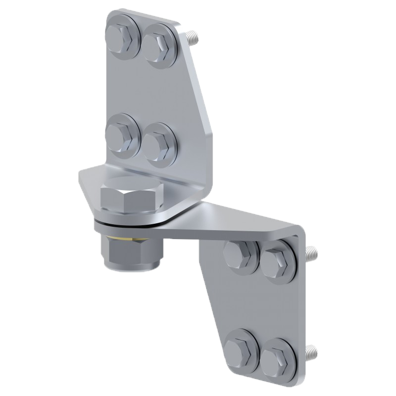Charnière désaxée pour portail coulissant sectionnel articulé, en acier galvanisé - Système Radius FAC