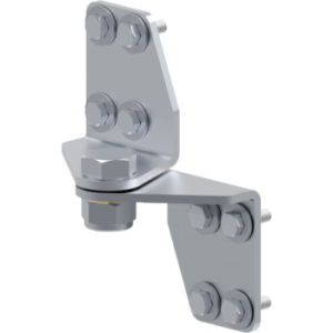 Charnière désaxée pour portail coulissant sectionnel articulé, en acier galvanisé - Système Radius FAC