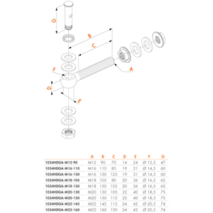 Set - boulon à oeil en acier galvanisé à chaud - Locinox