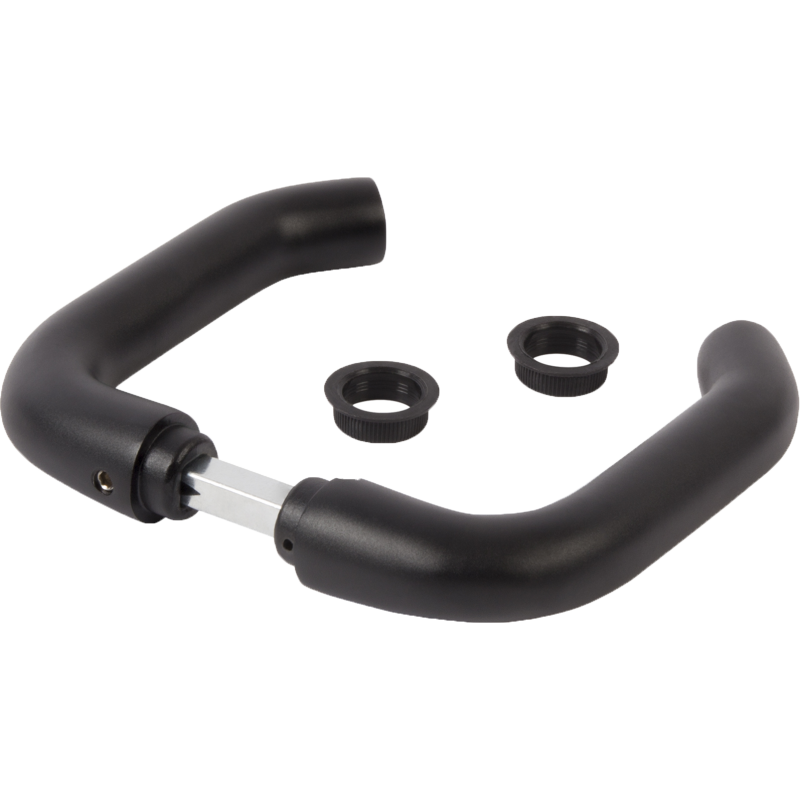 Paire de poignées Locinox en aluminium anodisé pour serrure hybride - Noir