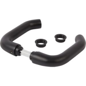 Paire de poignées Locinox en aluminium anodisé pour serrure hybride - Noir