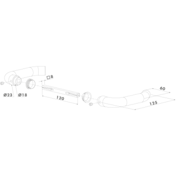 Paire de poignées Locinox en aluminium anodisé pour serrure hybride - Noir