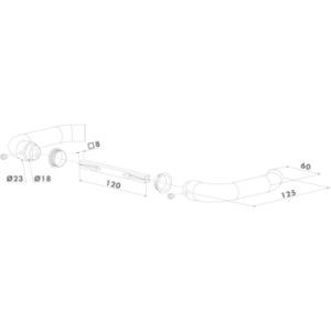 Paire de poignées Locinox en aluminium anodisé pour serrure hybride - Noir