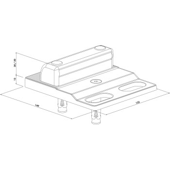Butée de sol Locinox à visser réglable et robuste - pour verrou de diamètre maximal ø20mm
