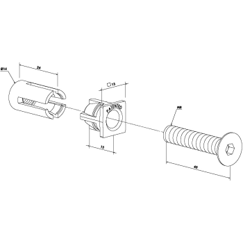 Insert de fixation pour gamme LOCINOX (vendu à l'unité)