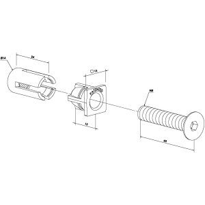 Insert de fixation pour gamme LOCINOX (vendu à l'unité)