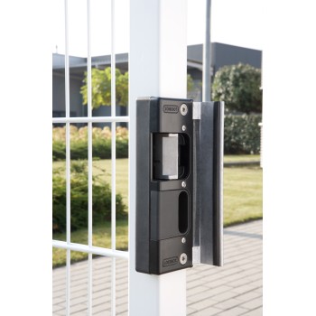 Gâche électrique à EMISSION réversible pour serrure hybrid   12VCC+12VCA (Couleur : Noir)