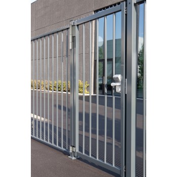 Charnière 180° à double roulement réglable , RAL gris