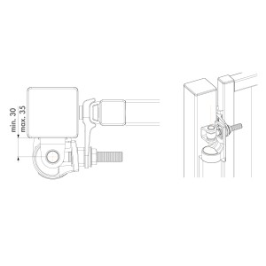 Ferme portail et porte hydraulique 180° RHINO Locinox - couleur Argent - à-coup final réglable
