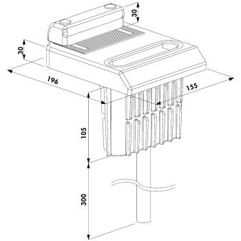 Sabot de sol excentrée Locinox - polyéthylène renforcé