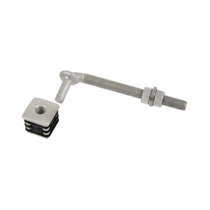 Paire de gonds M16 pour Portillons - Tige filetée 160mm - acier galvanisé - Bouchon renforcé en aluminium - Pour profil de 40