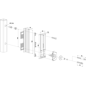 Gâche 'sécurité' verte 40mm minimum | acier + aluminium