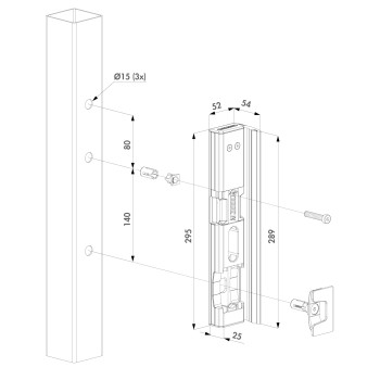 Gâche électrique sécurisé en applique (à emission) - ALUM