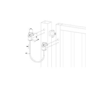 Câble anti-chute en acier inoxydable pour portails jusqu'à 500KG