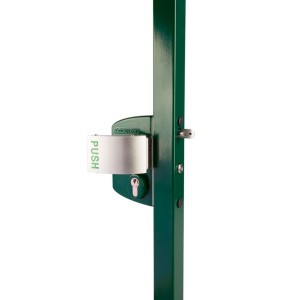 ANTI-PANIQUE - Serrure type industriel anti-panique pour profils carrés de 40 à 60mm en 9005 avec 3006M-2 - Demi poignée en a