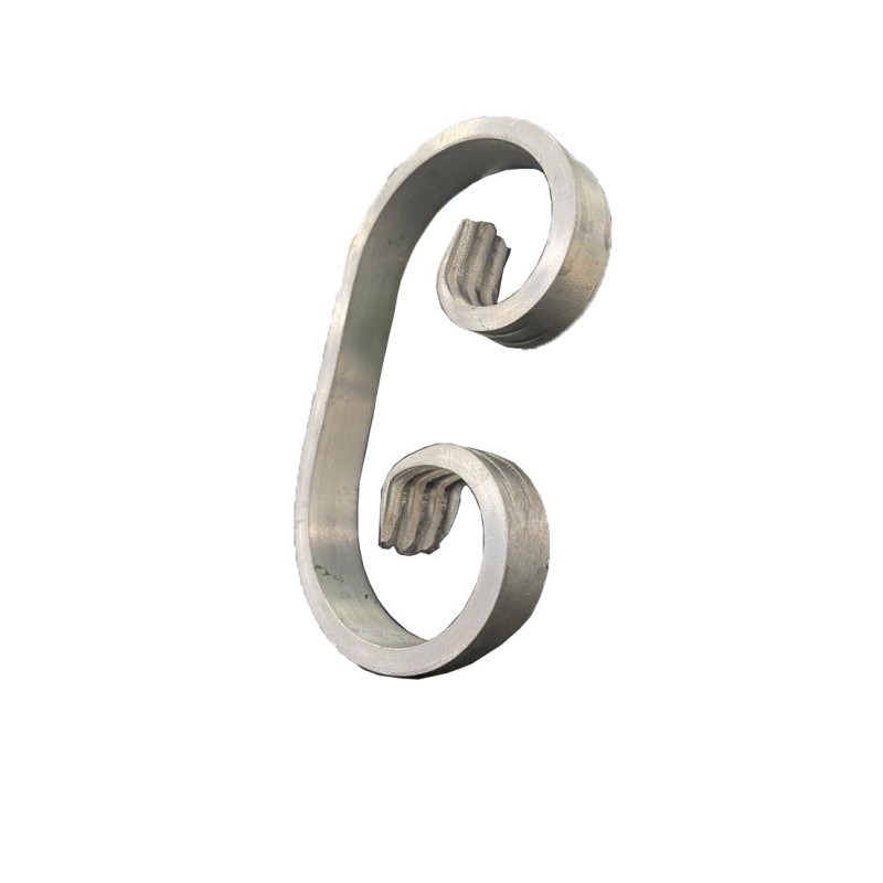 Volute en aluminium 14x5mm - 60x115H (queue de carpe)