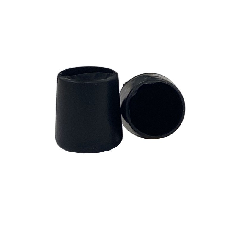 Embout plastique NOIR enveloppant pour tube rond Ø14mm