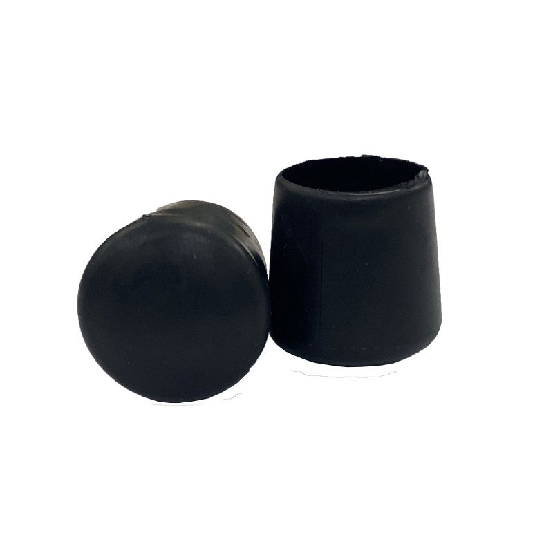 Embout plastique NOIR enveloppant pour tube rond Ø18mm