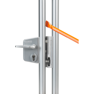 Serrure Locinox - modèle industriel - Couleur noire - pour profil épaisseur 30-40-50 - entraxe : 60mm