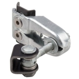 Charnière 180° avec système anti-dégondage - Oreille en U et plaque à souder en acier brut (B) avec M16 Boulon à oeil 110 