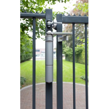 Charnière 180° avec système anti-dégondage - Oreille en U et plaque à souder en acier brut (B) avec M12 Boulon à oeil 90 m