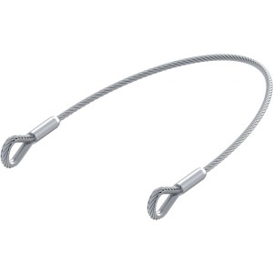 Câble antichute en inox Ø4mm longueur 400mm avec oeil Ø11,5mm Résistance 320Kg