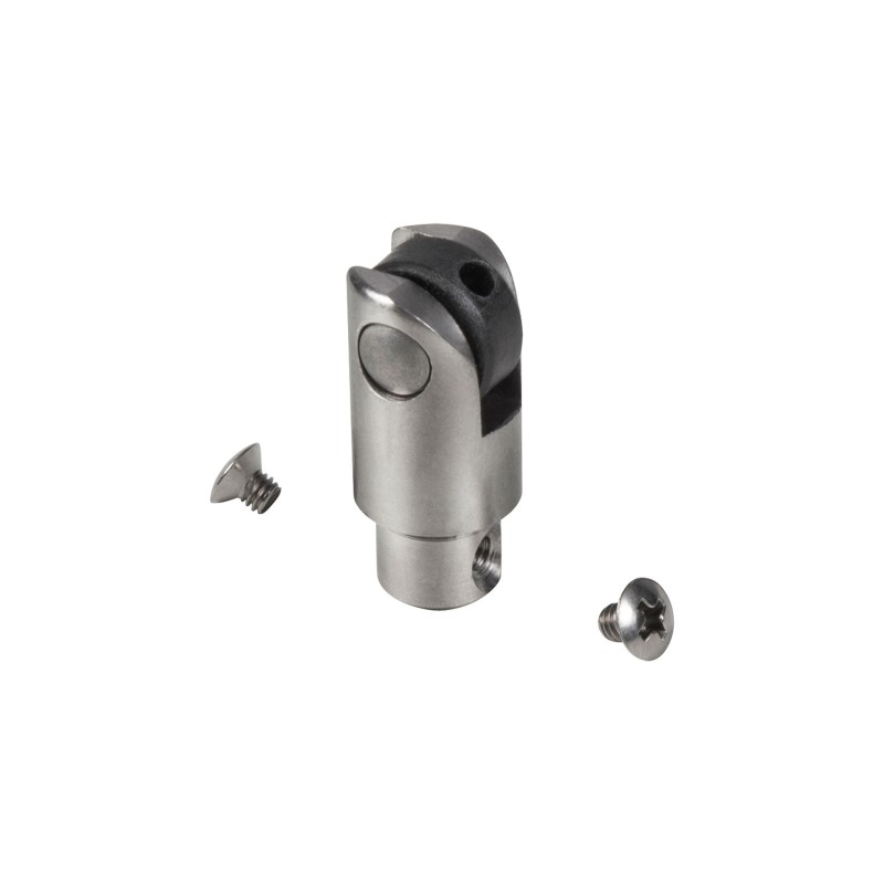 Penne à roulette réglable pour serrure en applique Locinox - pour tube de 60mm - inox