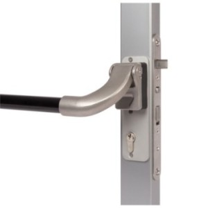 Barre de poussée en aluminium pour serrures Locinox - Longueur 1400mm