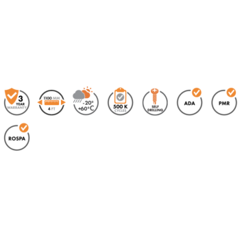Charnière 180° avec ferme-portail hydraulique - compatible portillons