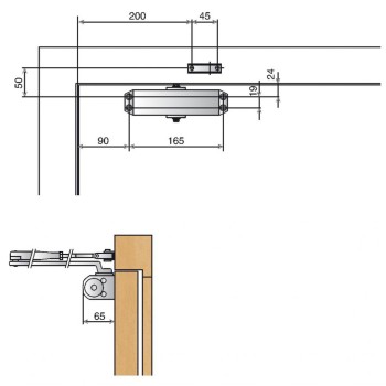 Ferme-porte série 610 - Bras compas