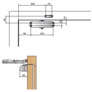 Ferme-porte série 610 - Bras compas