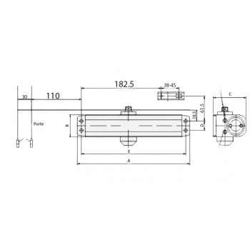 Ferme-porte série 610 - Bras compas