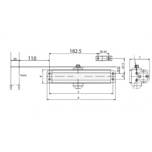 Ferme-porte série 610 - Bras compas