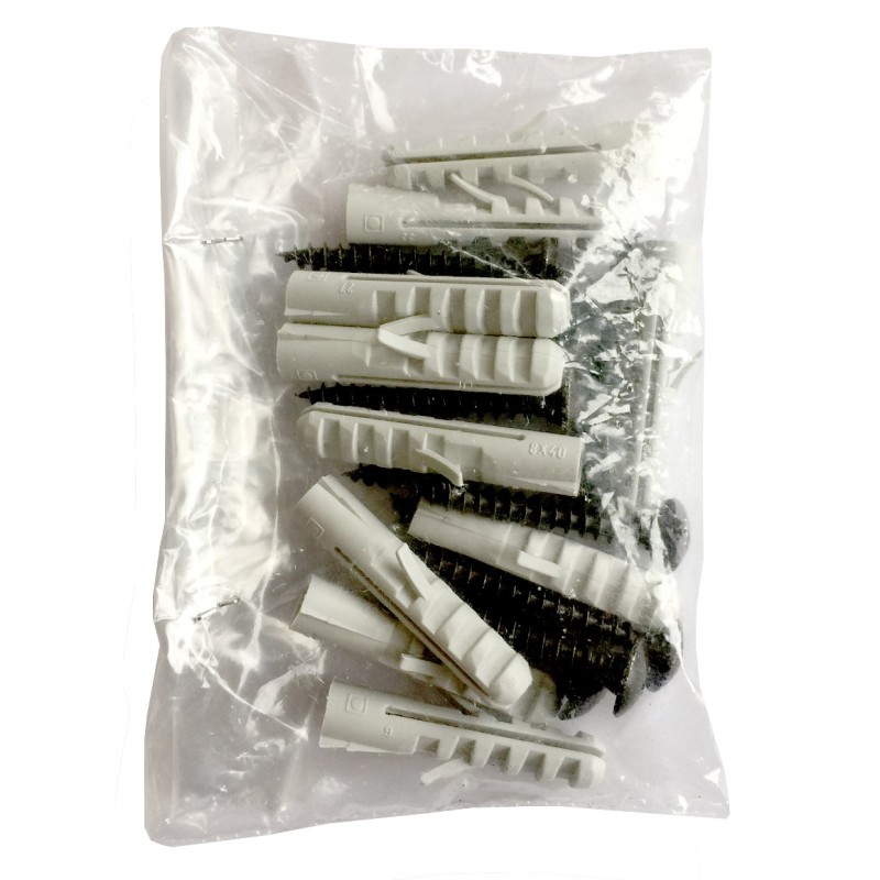 Kit de fixation pour rails (10 vis+10 chevilles)