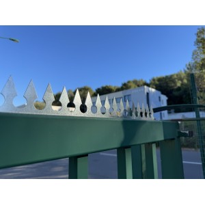 Bordure défensive en acier galvanisé à visser, 60mm de hauteur, 1500mm de longueur, épaisseur 2mm